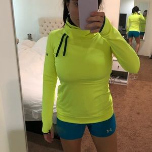 Nike dri-fit pullover neon yellow